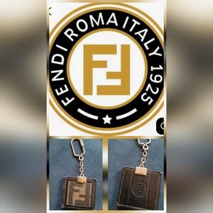 Fendi Black and Gold Key Holder